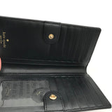 KATE SPADE LEATHER BI-FOLD WALLET BLACK WHITE