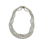 14K CLASP PEARL NECKLACE GOLD WHITE