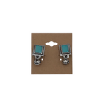 .925 BELL DANGLE EARRINGS SILVER TURQU