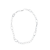 .925 OVAL LINKED NECKLACE SILVER