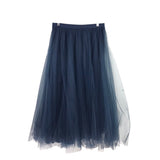 DR2 NWT TULLE MIDI SKIRT NAVY MEDIUM