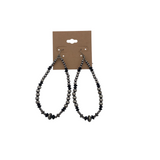 NAVAJO PEARLS EARRINGS SILVER BLACK