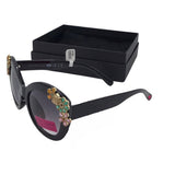 BETSEY JOHNSON W/BOX FLORAL SUNGLASSES/READERS BLACK PINK