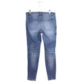 WHITE HOUSE BLACK MARKET EMBROIDERED SKINNY JEANS BLUE BLACK 8