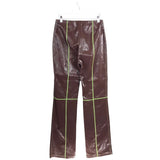 I.AM.GIA VINYL FLARE LEG PANT BROWN GREEN MEDIUM