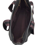 COACH NYLON TOTE HANDBAG BLACK MAROON