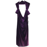 TAHARI NWT$148 VELVET COWL SLEEVELESS DRESS PURPLE 6