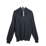 OSCAR BY OSCAR DELA RENTA CARDIGAN ZIP MEN SWEATER GRAY XXL