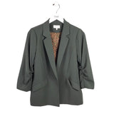 SKIES ARE BLUE 3/4 SLEEVE BLAZER OLIVE SMALL