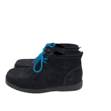 HUSH PUPPIES SUEDE LACE-UP BOOTIES BOOTS BLACK BLUE 9