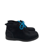 HUSH PUPPIES SUEDE LACE-UP BOOTIES BOOTS BLACK BLUE 9