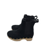 J. CREW WOODEN HEEL BOOTIE STUDS BOOTS BLACK GOLD 5
