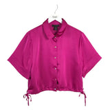 HOUSE OF HARLOW 1960 SHORT SLEEVE BLOUSE MAGENTA XLARGE