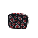 BRIGHTON JEWELRY BAG WOMEN'S ACCESSORIES BLACK RED 6x4