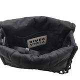 BIMBA Y LOLA QUILTED CHAINLINK HANDBAG BLACK 9x7