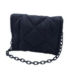 BIMBA Y LOLA QUILTED CHAINLINK HANDBAG BLACK 9x7