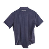 TWO DOVE RET$75 SHORT SLEEVE MEN SHIRT NAVY MEDIUM