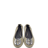 TORY BURCH FLAT SLIP ON SHOES BEIGE 5.5