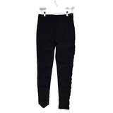 JOSEPH RIBKOFF NWT$198 RUCHED PULL-ON DESIGNER PANT BLACK 8