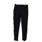 JOSEPH RIBKOFF NWT$198 RUCHED PULL-ON DESIGNER PANT BLACK 8