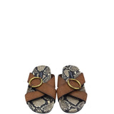 PEDRO GARCIA FLAT SLIP SANDAL SHOES BROWN BLACK 8.5