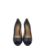 TALBOTS RET$159 PUMP SNAKE PRINT SHOES BLACK 6.5B