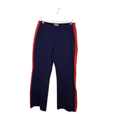MAEVE KICK CROP PANT NAVY RED MEDIUM