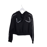 NWT$35 HOODIE PULLOVER SWEATER BLACK WHITE LARGE