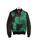 HAIR-ON BOMBER JACKET FUR BLACK WHITE XSMALL