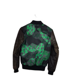 HAIR-ON BOMBER JACKET FUR BLACK WHITE XSMALL