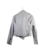 MICHAEL MICHAEL KORS MOTO FAUX LEATHER JACKET WHITE LARGE