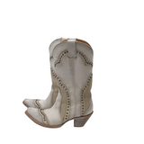 IDYLLWIND DISTRESSED WESTERN BOOTS WHITE 8B
