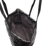 PAJAR QUILTED TOTE HANDBAG BLACK