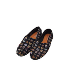 BOB MACKIE DOGS SLIP ON SHOES BLACK PRINT 9