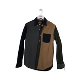 J. CREW LONG SLEEVE MEN SHIRT GRAY TAN SMALL