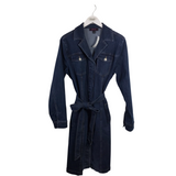 C WONDER LONG SLEEVE MAXI DRESS BLUE LARGE