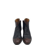 LUCCHESE ANKLE BOOTIES BOOTS BROWN BLACK 7