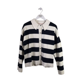 BODEN STRIPE LONG CARDIGAN BLACK WHITE 12