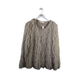 OPEN LONG SLEEVE CARDIGAN BEIGE LARGE