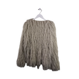 OPEN LONG SLEEVE CARDIGAN BEIGE LARGE