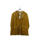 DEREK LAM 10 CROSBY VELVET LONG SLEEVE DESIGNER BLAZER MUSTARD 12