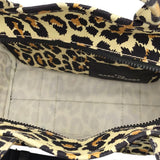 MARC JACOBS ANIMAL PRINT TOTE HANDBAG BLACK MUSTARD 10” x 13” x 6”