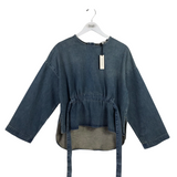 BANANA REPUBLIC NWT$120 DENIM LONG SLEEVE TOP BLUE XSMALL