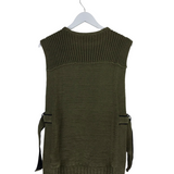 BANANA REPUBLIC NWT$150 BUCKLE VEST GREEN BLACK XSMALL