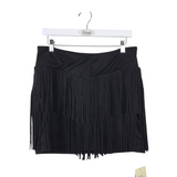 HALARA NWT$45 FRINGE SKORT SKIRT BLACK LARGE