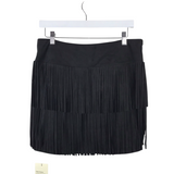 HALARA NWT$45 FRINGE SKORT SKIRT BLACK LARGE