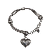 BRIGHTON HEART PENDANT BRACELET SILVERTONE
