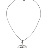 BRIGHTON HEART DANGLE PENDANT NECKLACE SILVERTONE