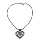 BRIGHTON HEART PENDANT NECKLACE SILVERTONE