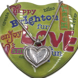 BRIGHTON HEART PENDANT NECKLACE SILVERTONE